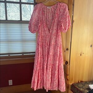 TheGreat Pink Floral Dress size 2/M NWOT